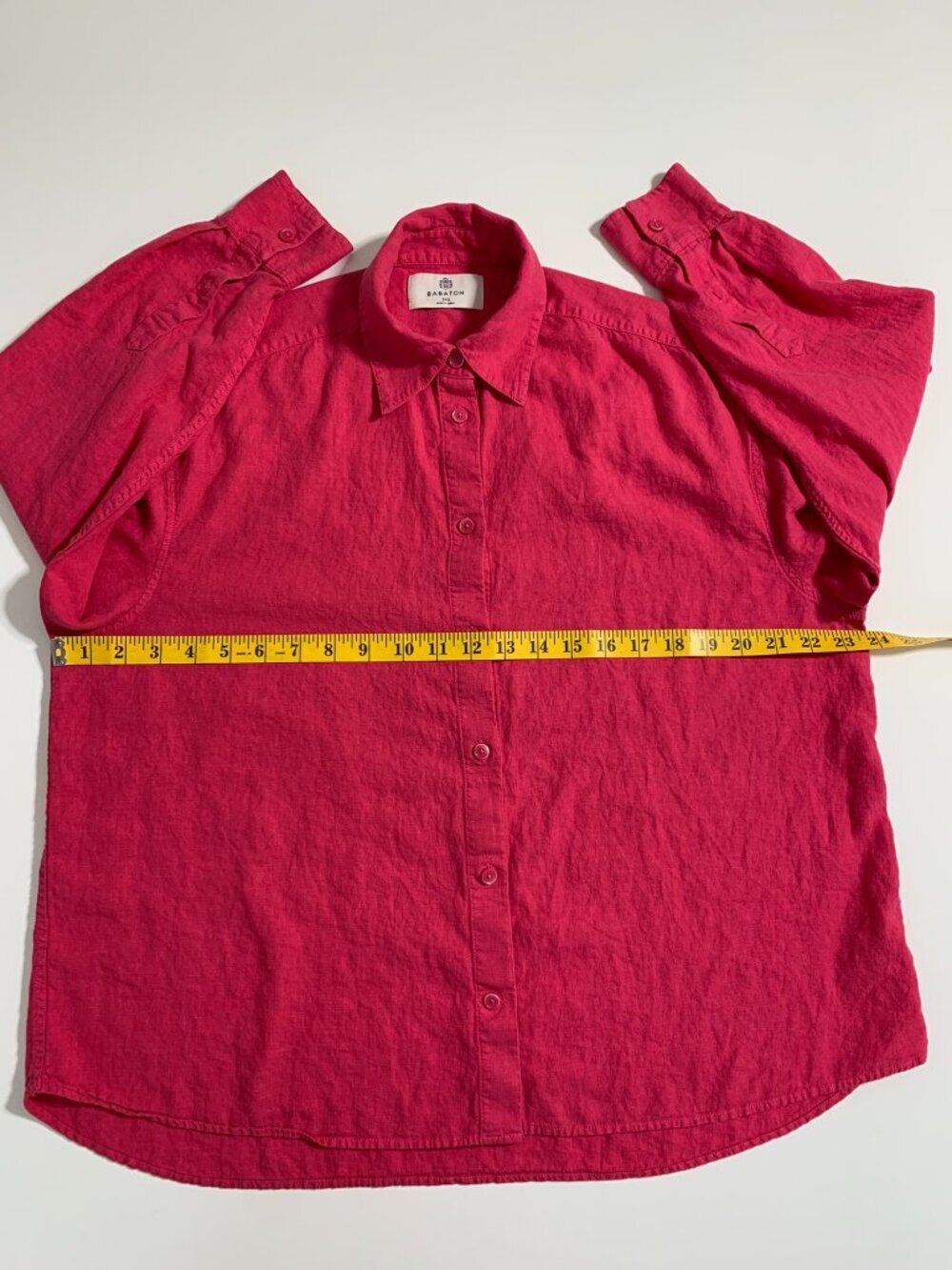 Wilfred Oversized Pink Long Sleeve Shirt Size XS Linen and LENZING Belended - Picture 6 of 10